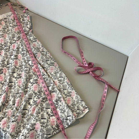 Unique Vintage Bird Cage Swing dress size M pink black gray - Picture 8 of 9